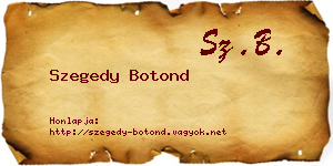 Szegedy Botond névjegykártya