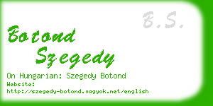 botond szegedy business card